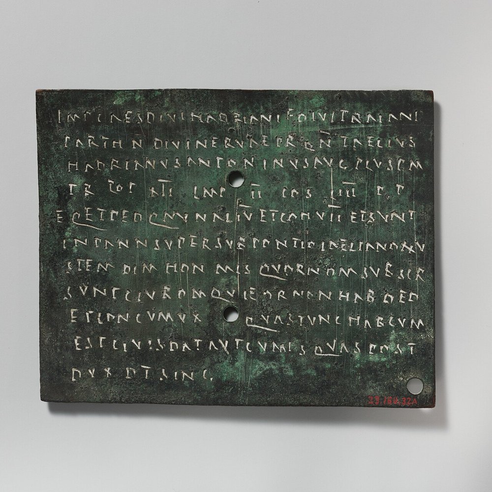 A Roman bronze military diploma, about AD 149