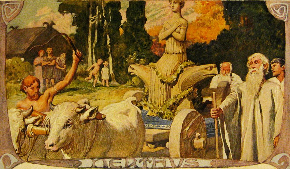 Der Umzug der Erdgöttin Nerthus – Illustration von Emil Doepler