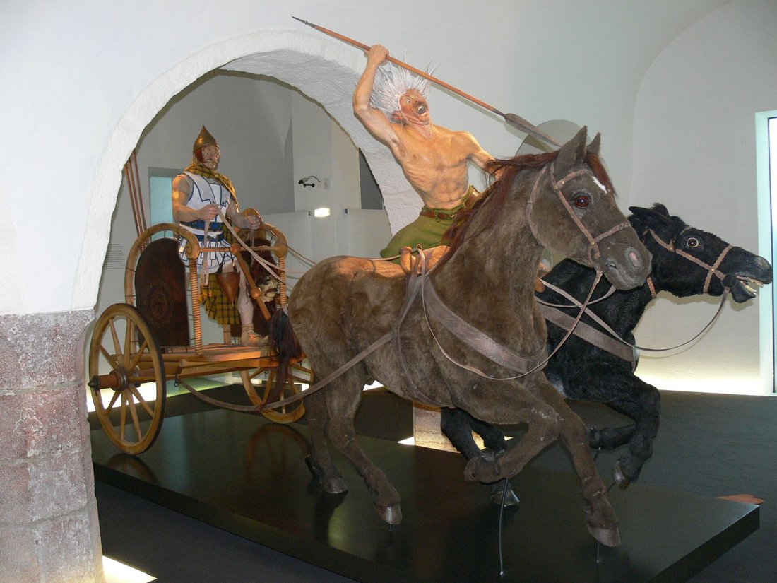 Reconstruction of a Celtic war chariot, Keltenmuseum Hallein