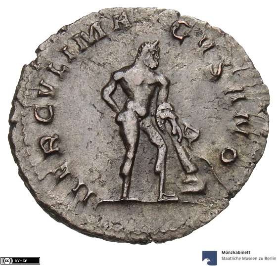 Antoninian des Postumus mit Hercules Magusanus (HERC MAGVSANO)
