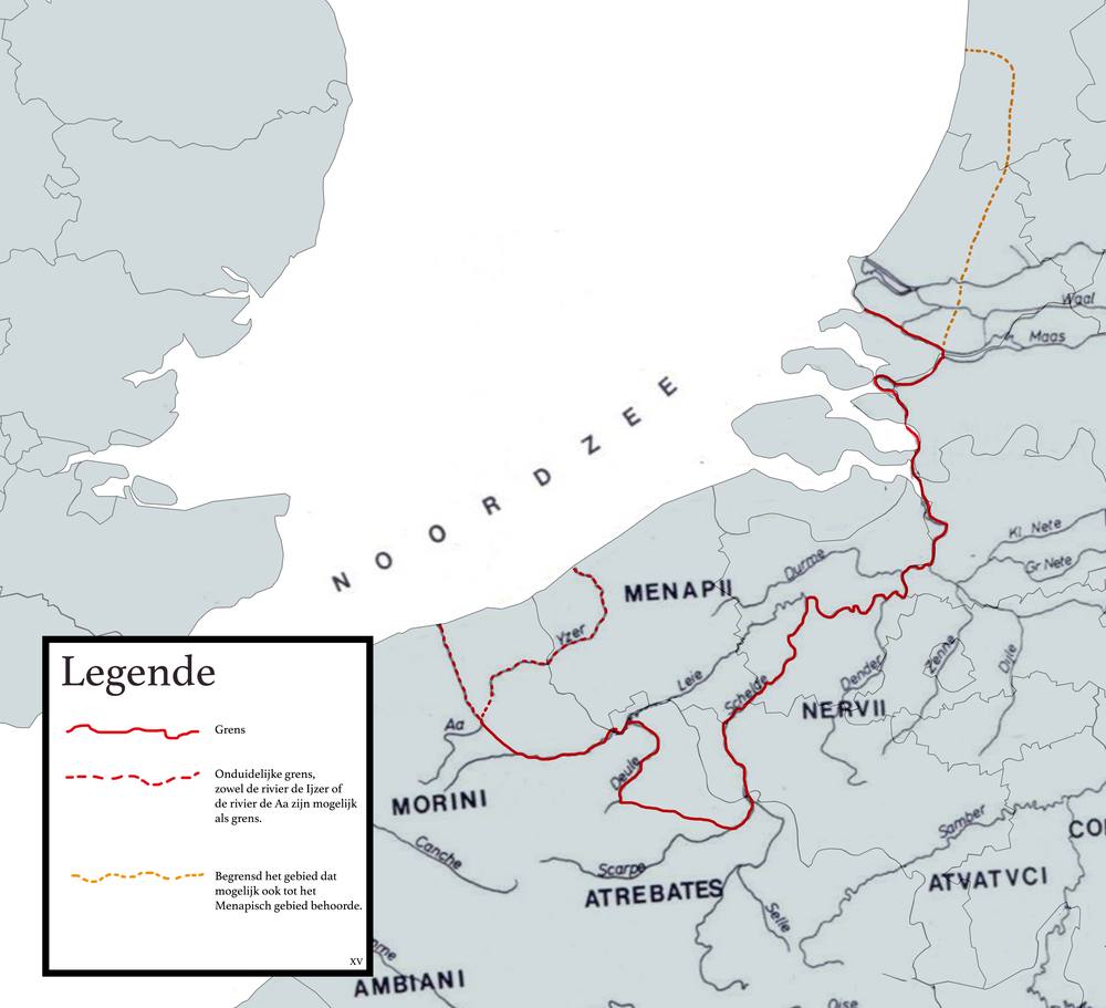 Karte des Menapiergebiets