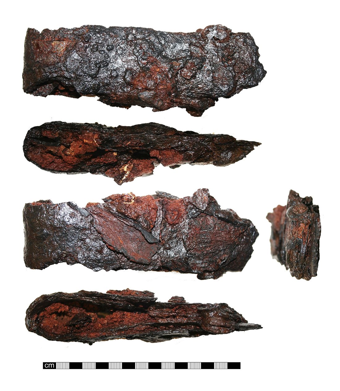 Corroded pattern-welded sword blade