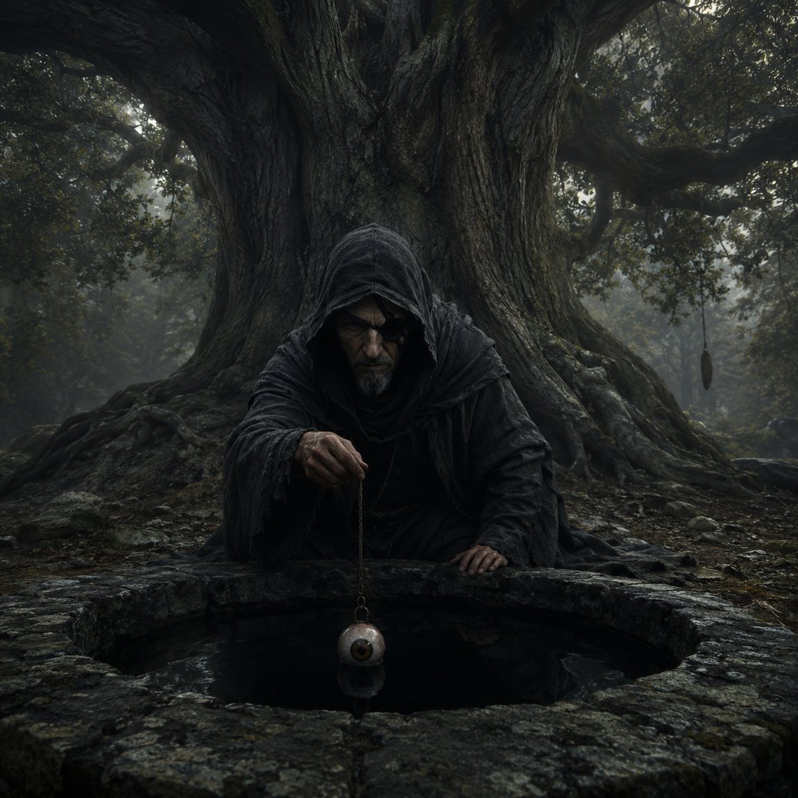 Odin opfert sein Auge am Mimirbrunnen