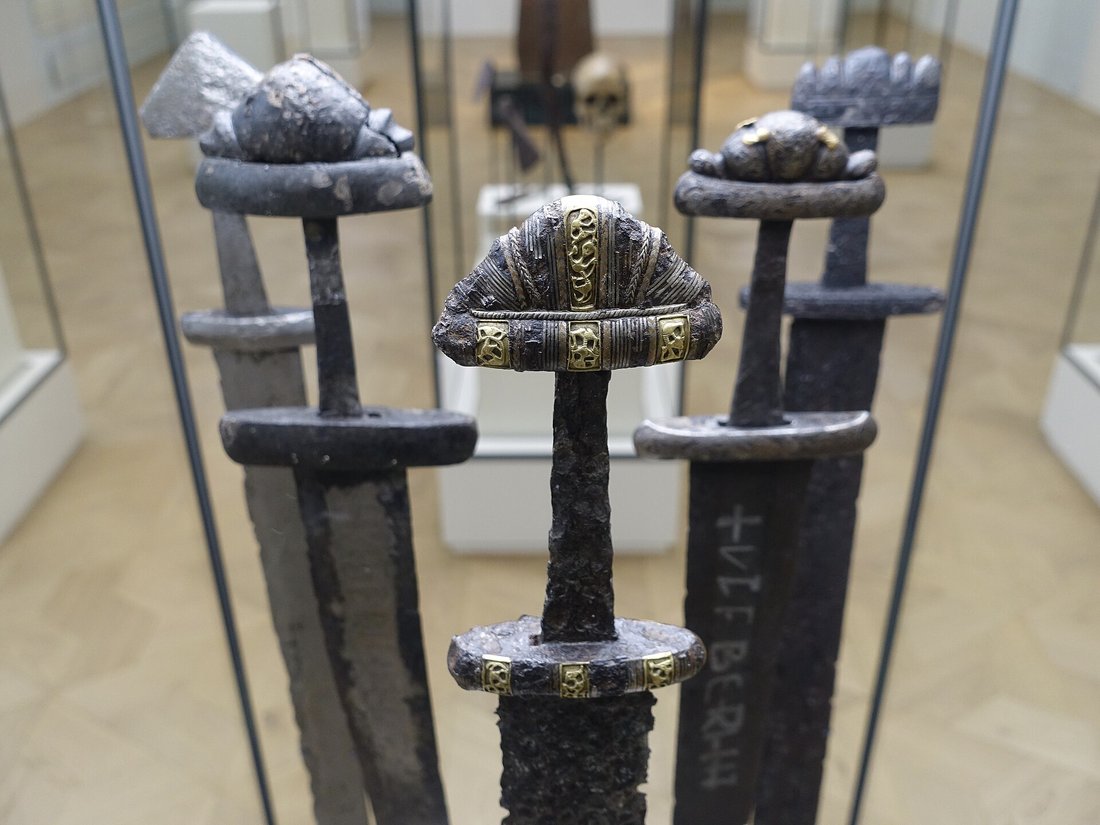 Decorated Viking sword hilts