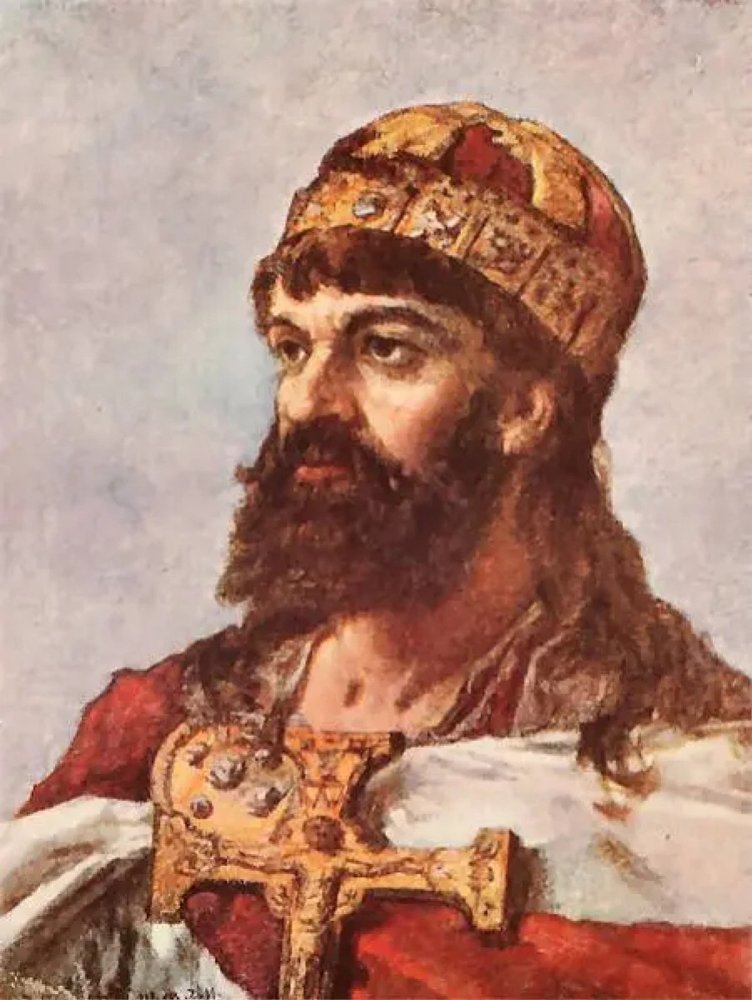 Historisierendes Porträt des Piastenfürsten Mieszko I.