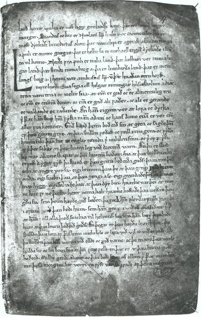 Manuscript page from the Hauksbók