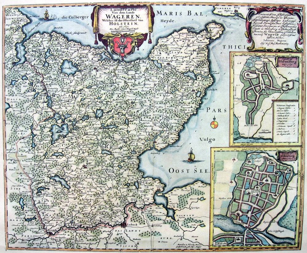 Historische Karte Wagriens von Joan Blaeu