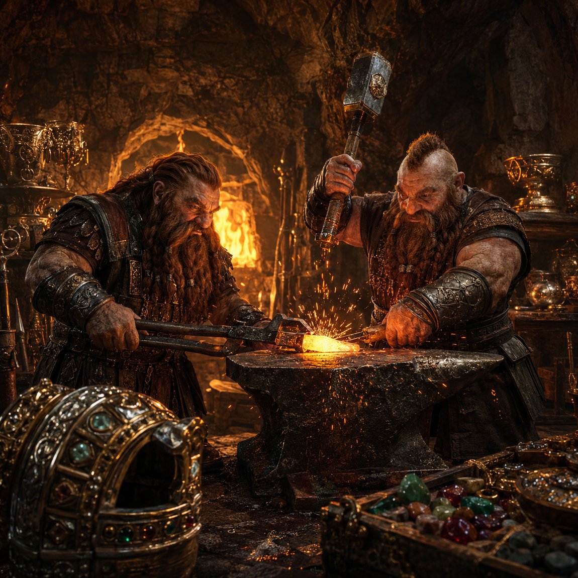 The dwarves, master smiths of Norse mythology