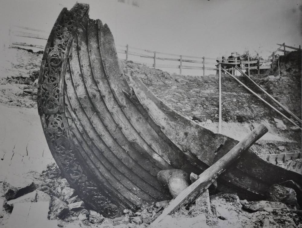 Ausgrabung des Osebergschiffs im Jahr 1904