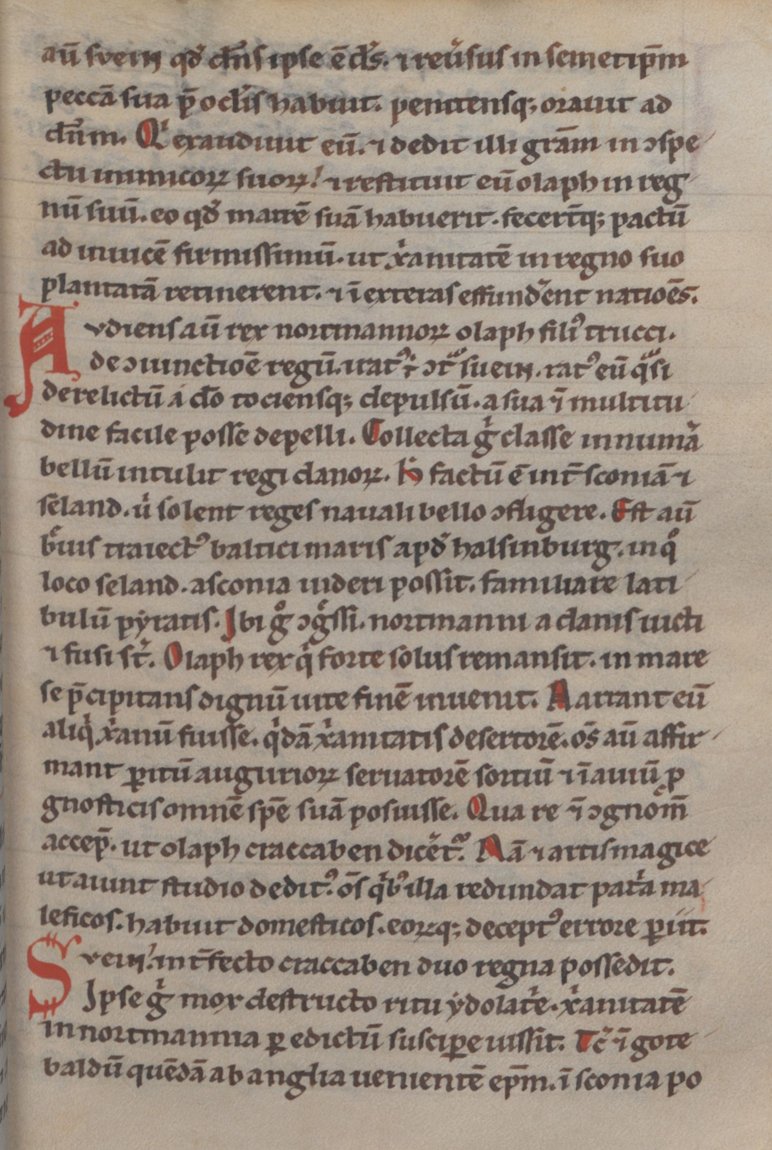 Handschriftenseite der „Gesta Hammaburgensis ecclesiae pontificum“ Adams von Bremen.