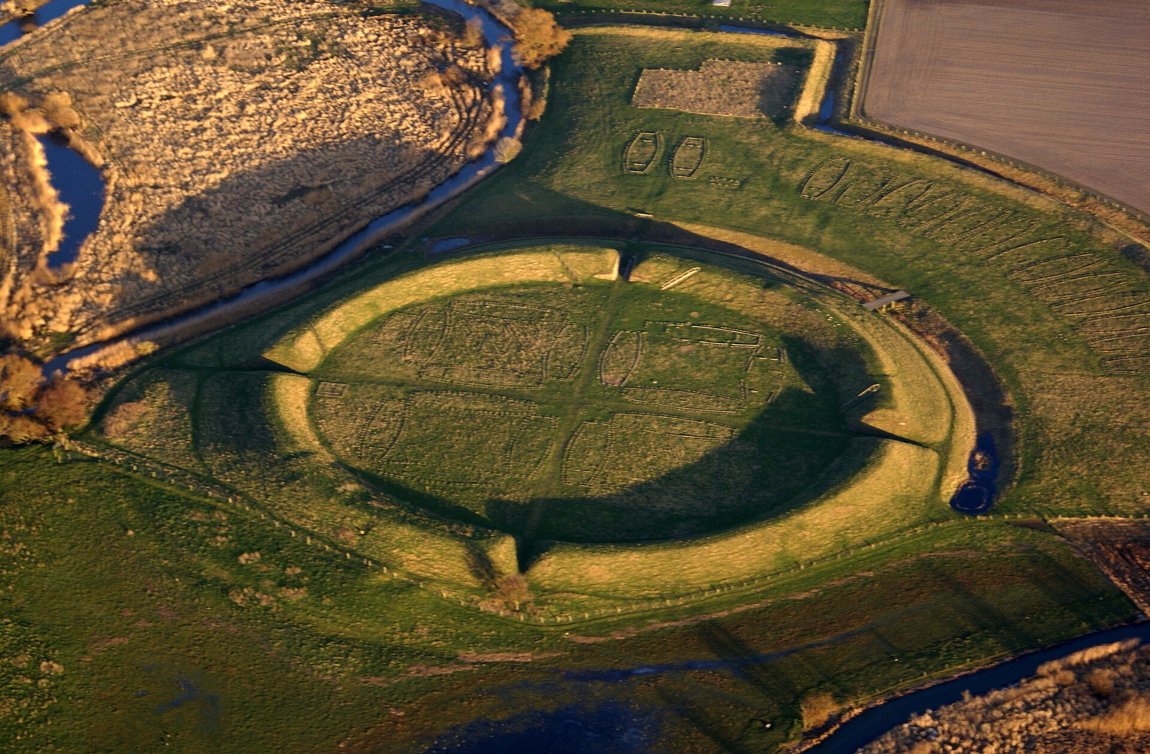 Luftbild der Ringburg Trelleborg.