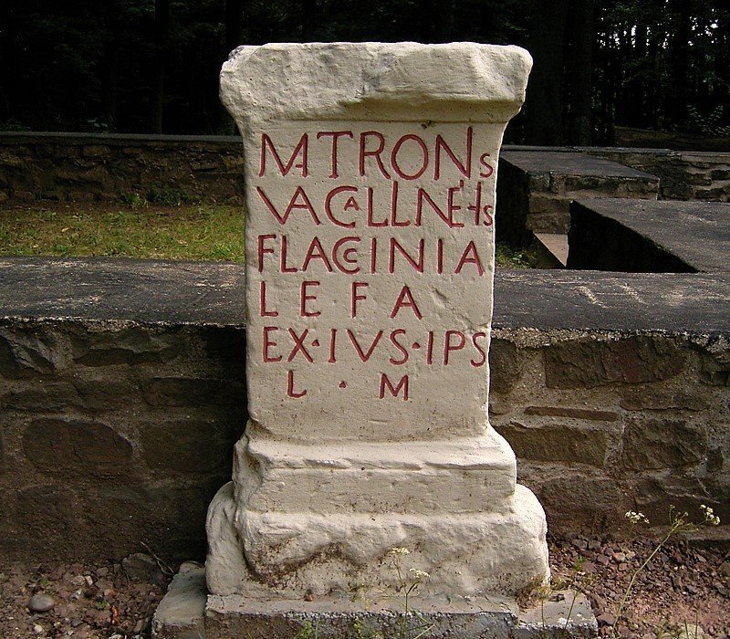 Roman votive stone to the Matronae at the Görresburg near Nettersheim in the Eifel — a regional witness to spring and mother-goddess cult.