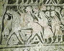 The Tängelgårda picture stone (Gotland) — riders, warriors and Sleipnir on the way to the realm of the dead.
