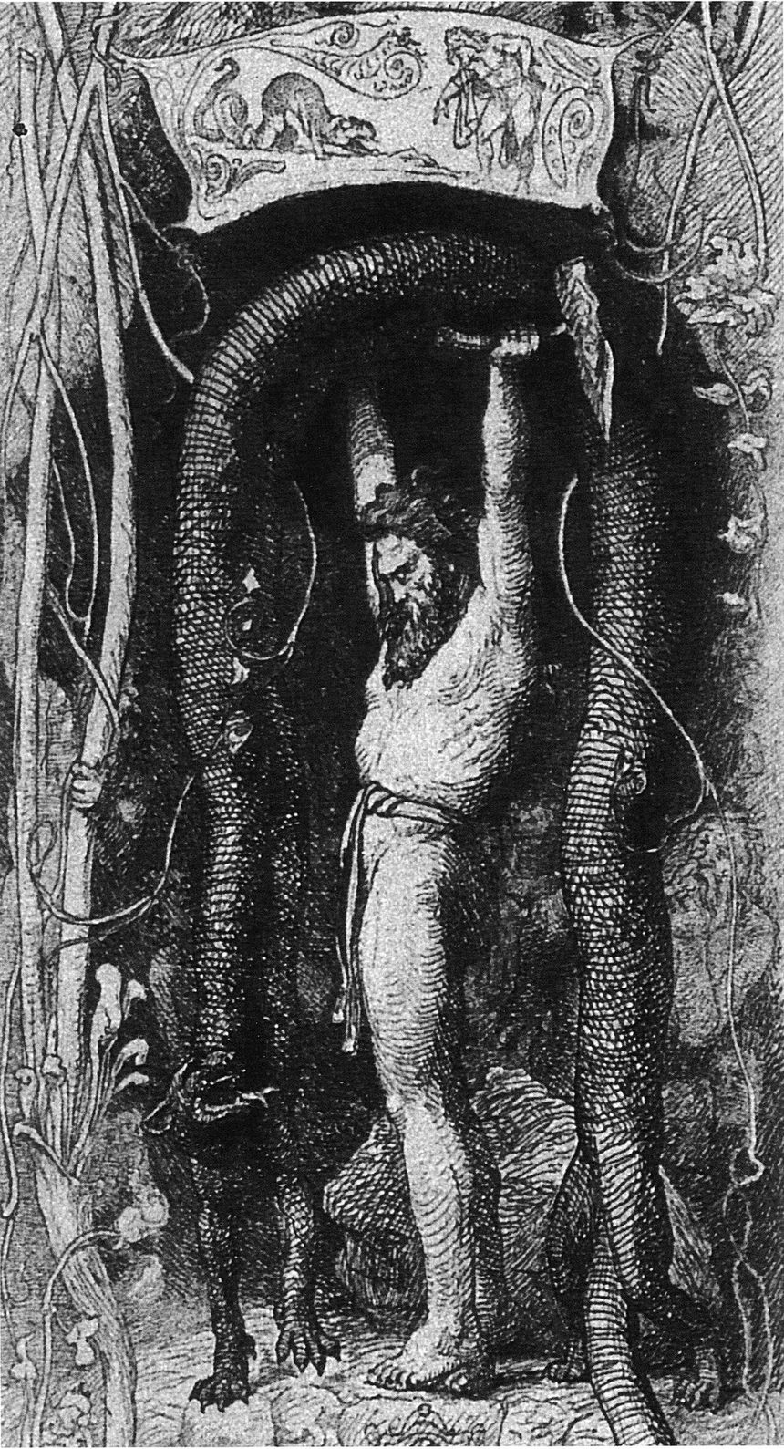 Thor tries to lift the giant grey cat