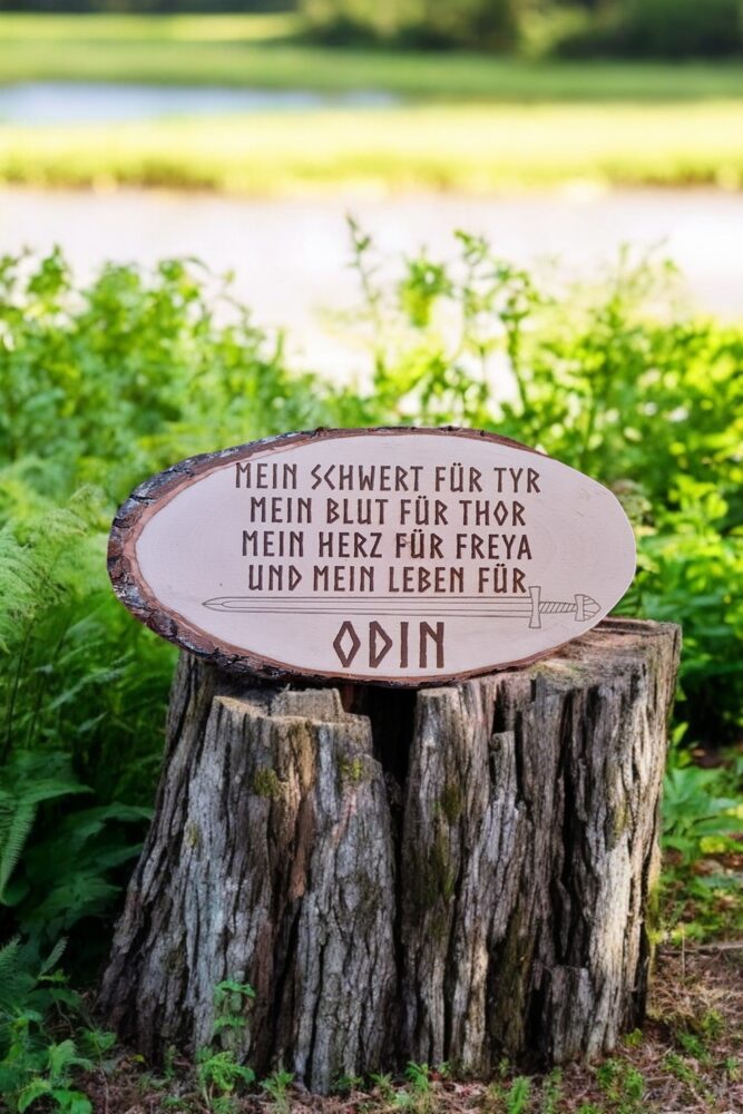Holzschild lasergraviert